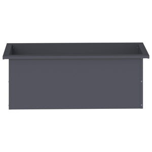Ζαρντινιέρα κήπου με LED Ανθρακί 30 x 80 x 30 εκ Ατσάλι - Pakobazaar