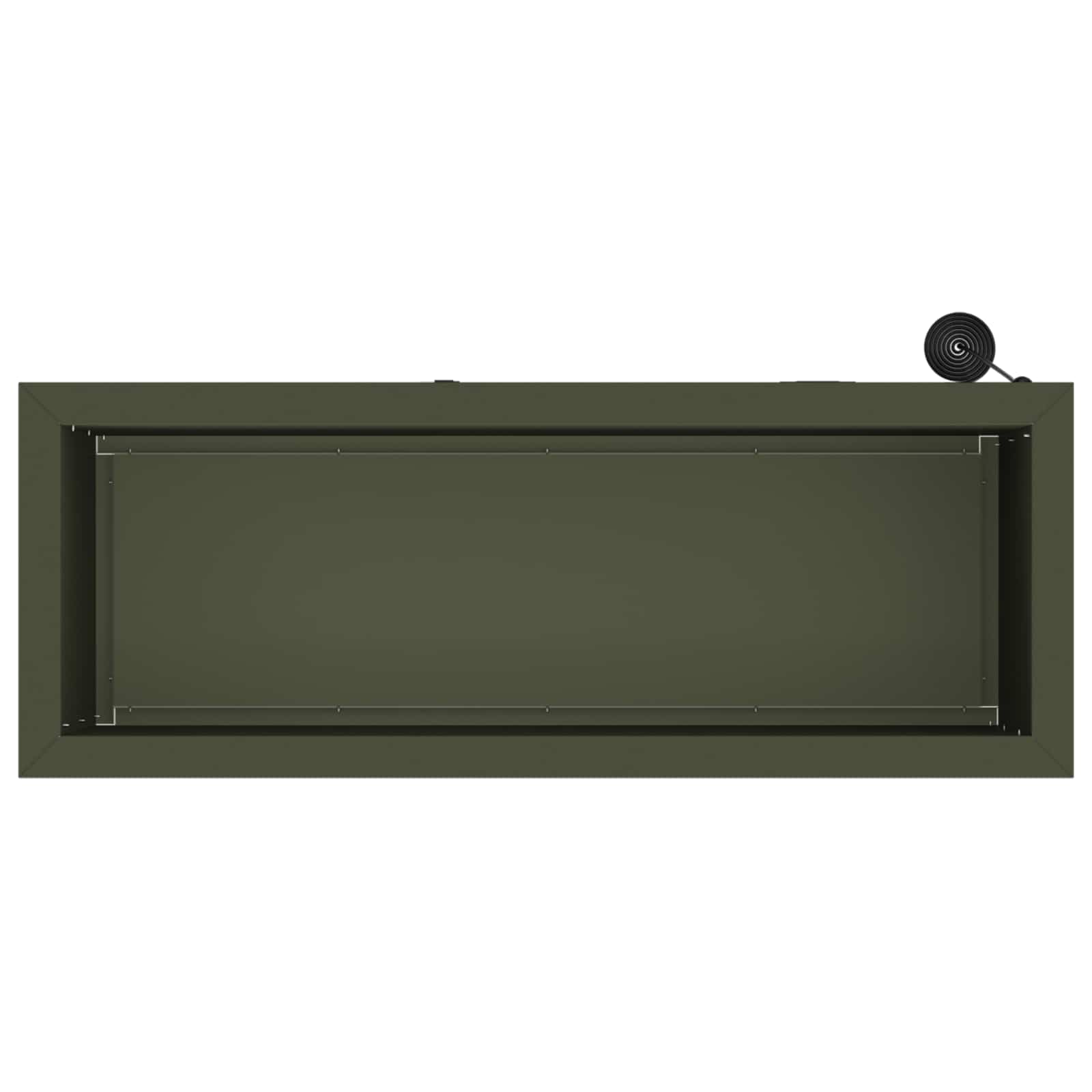 Ζαρντινιέρα κήπου με LED Λαδί 30 x 80 x 30 εκ Ατσάλι - Pakobazaar