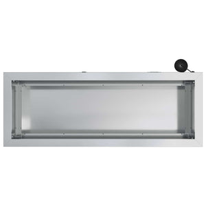 Ζαρντινιέρα κήπου με LED Ασημί 30 x 80 x 30 εκ.
