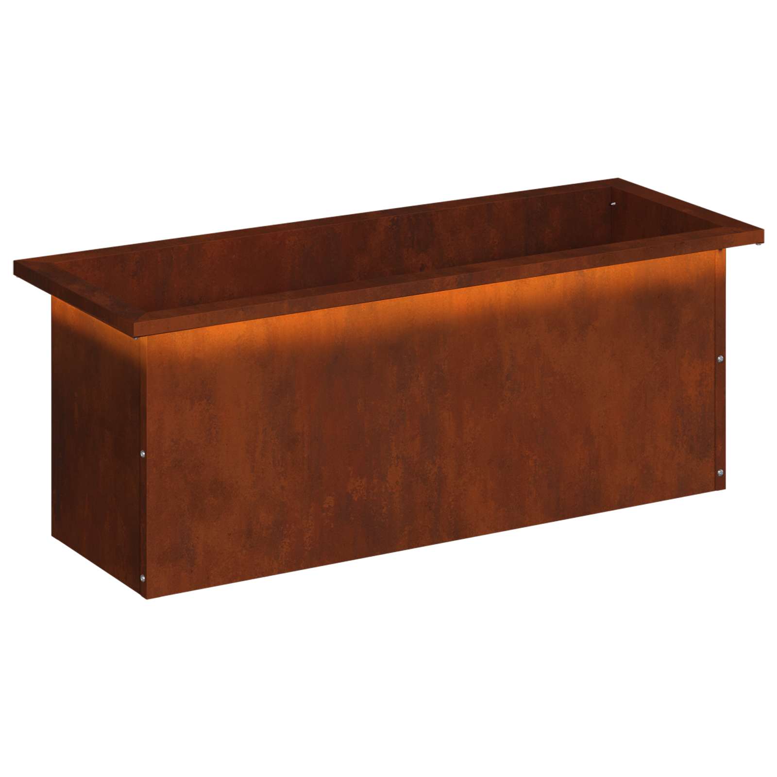 Ζαρντινιέρα κήπου με LED Σκ rusty 30 x 80 x 30 εκ - Pakobazaar