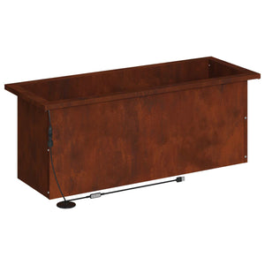 Ζαρντινιέρα κήπου με LED Σκ rusty 30 x 80 x 30 εκ - Pakobazaar
