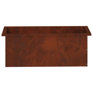 Ζαρντινιέρα κήπου με LED Σκ rusty 30 x 80 x 30 εκ - Pakobazaar