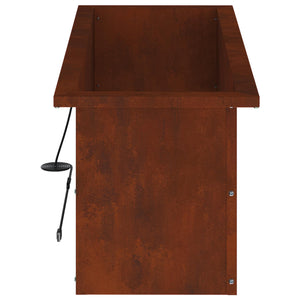 Ζαρντινιέρα κήπου με LED Σκ rusty 30 x 80 x 30 εκ - Pakobazaar