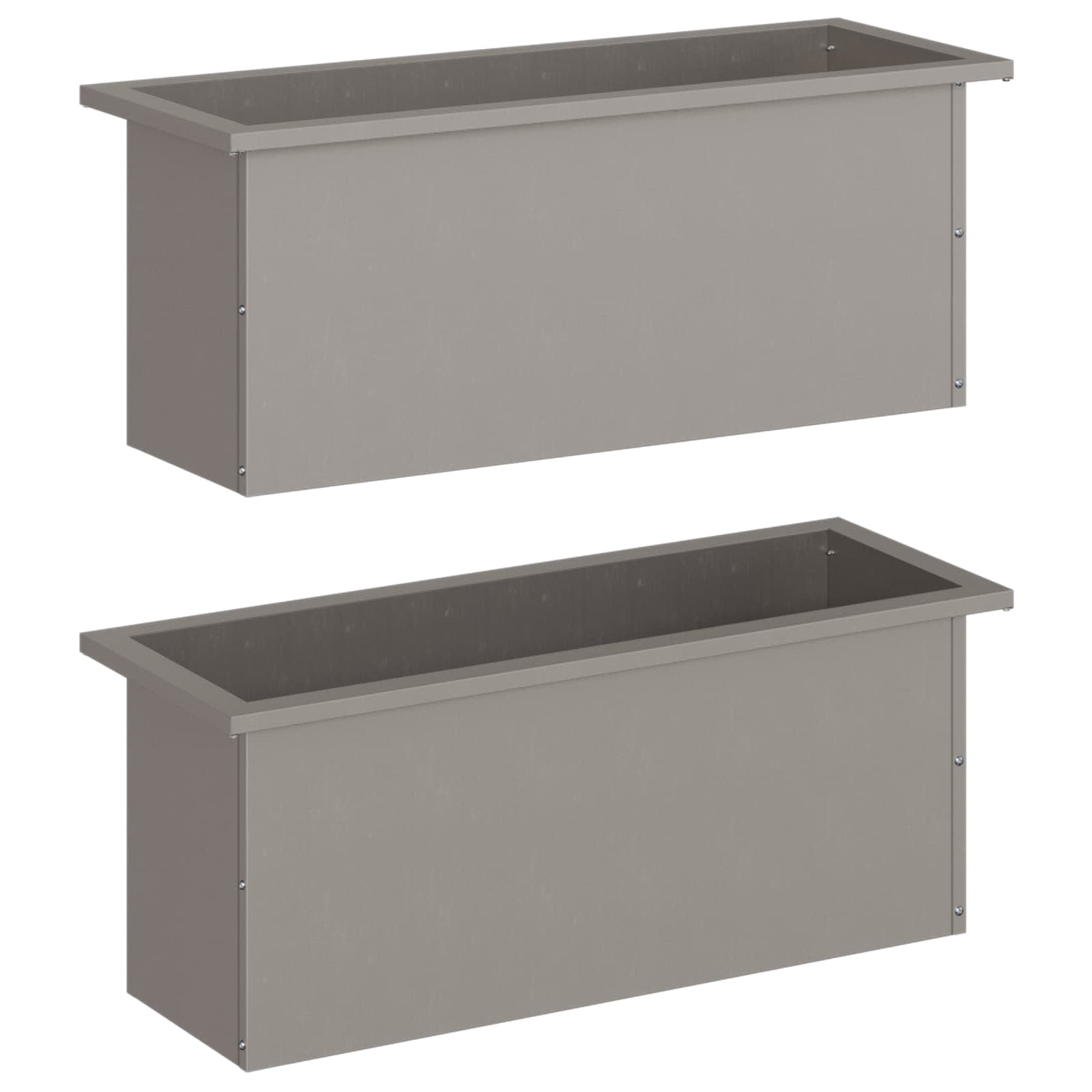 Ζαρντινιέρα κήπου με LED 2 τμχ. Σκ rusty 30 x 80 x 30 εκ - Pakobazaar