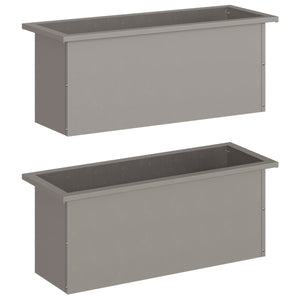 Ζαρντινιέρα κήπου με LED 2 τμχ. Σκ rusty 30 x 80 x 30 εκ - Pakobazaar