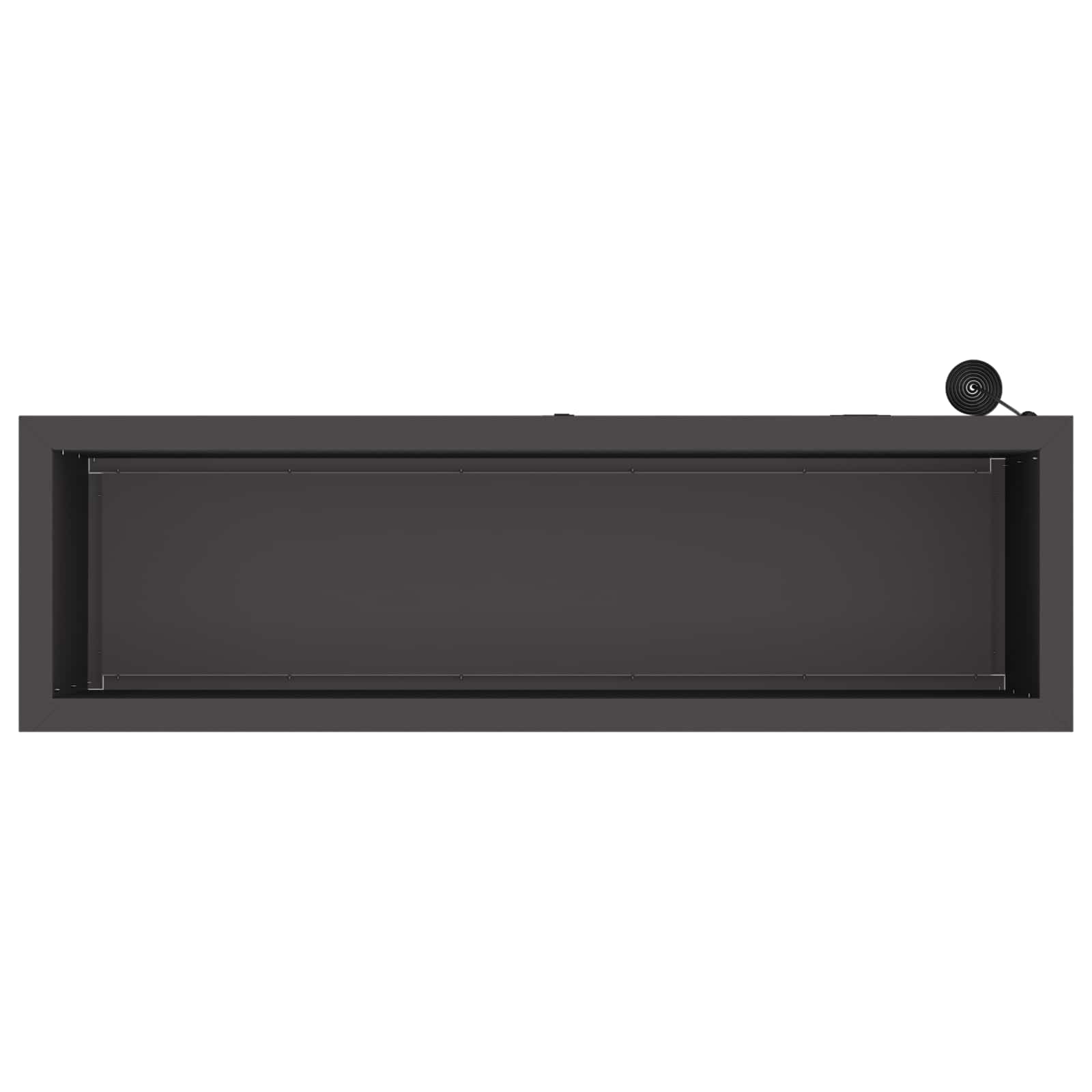 Ζαρντινιέρα κήπου με LED Μαύρο 30 × 100 × 30 εκ Ατσάλι - Pakobazaar