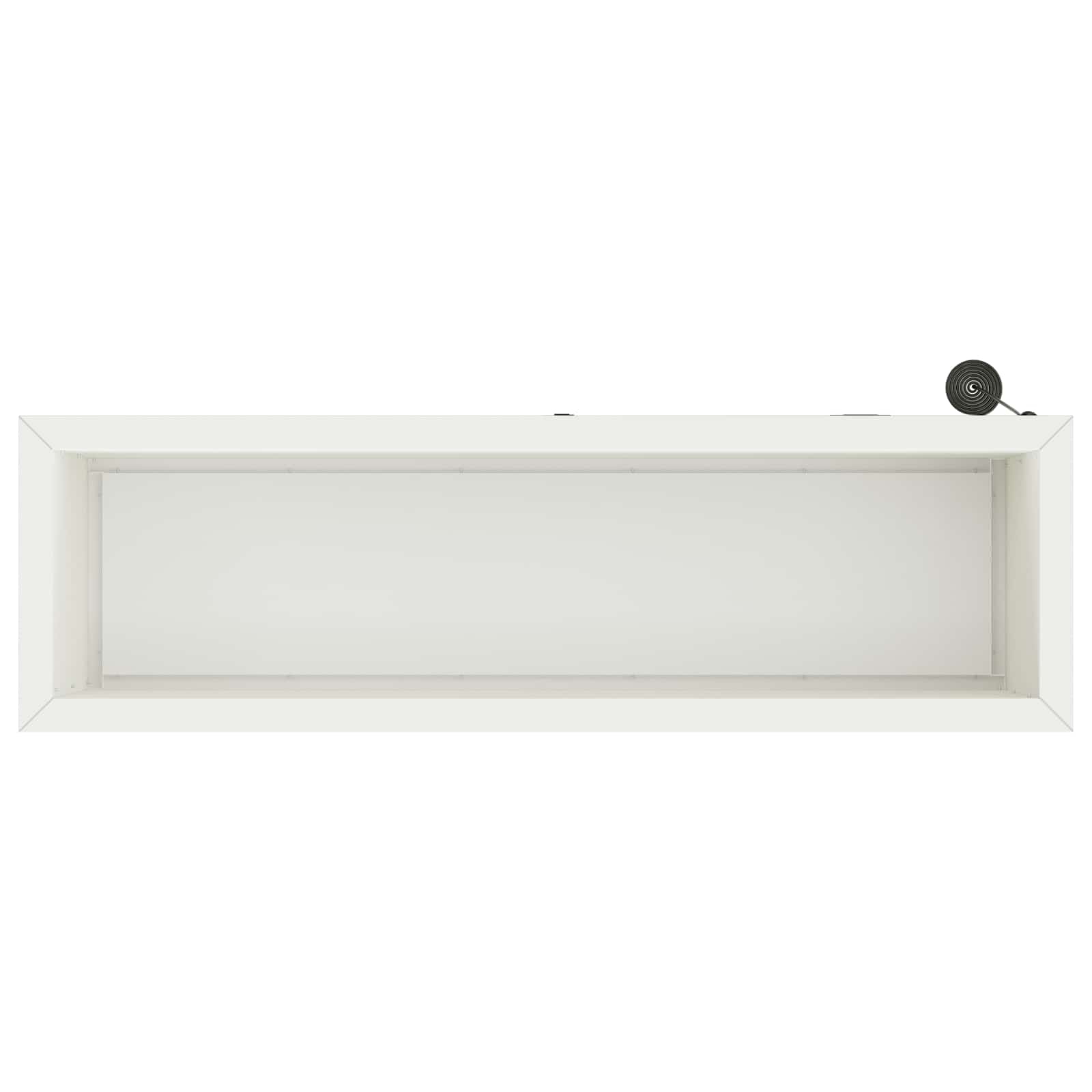 Ζαρντινιέρα κήπου με LED Λευκό 30 × 100 × 30 εκ Ατσάλι - Pakobazaar