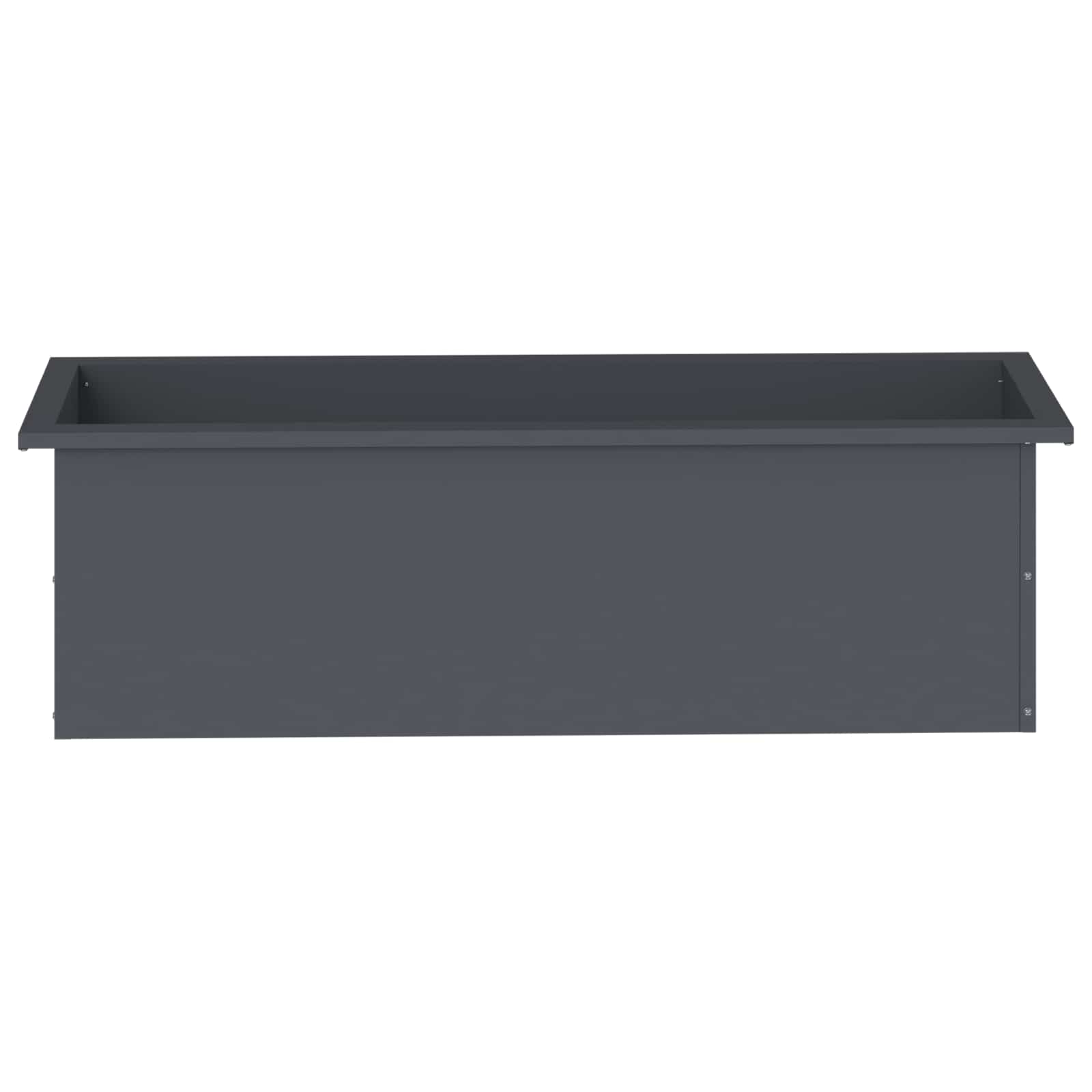 Ζαρντινιέρα κήπου με LED 2 τμχ. Ανθρακί 30 × 100 × 30 εκ Ατσάλι - Pakobazaar