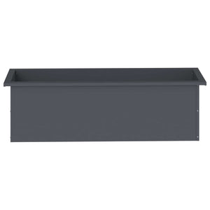 Ζαρντινιέρα κήπου με LED 2 τμχ. Ανθρακί 30 × 100 × 30 εκ Ατσάλι - Pakobazaar