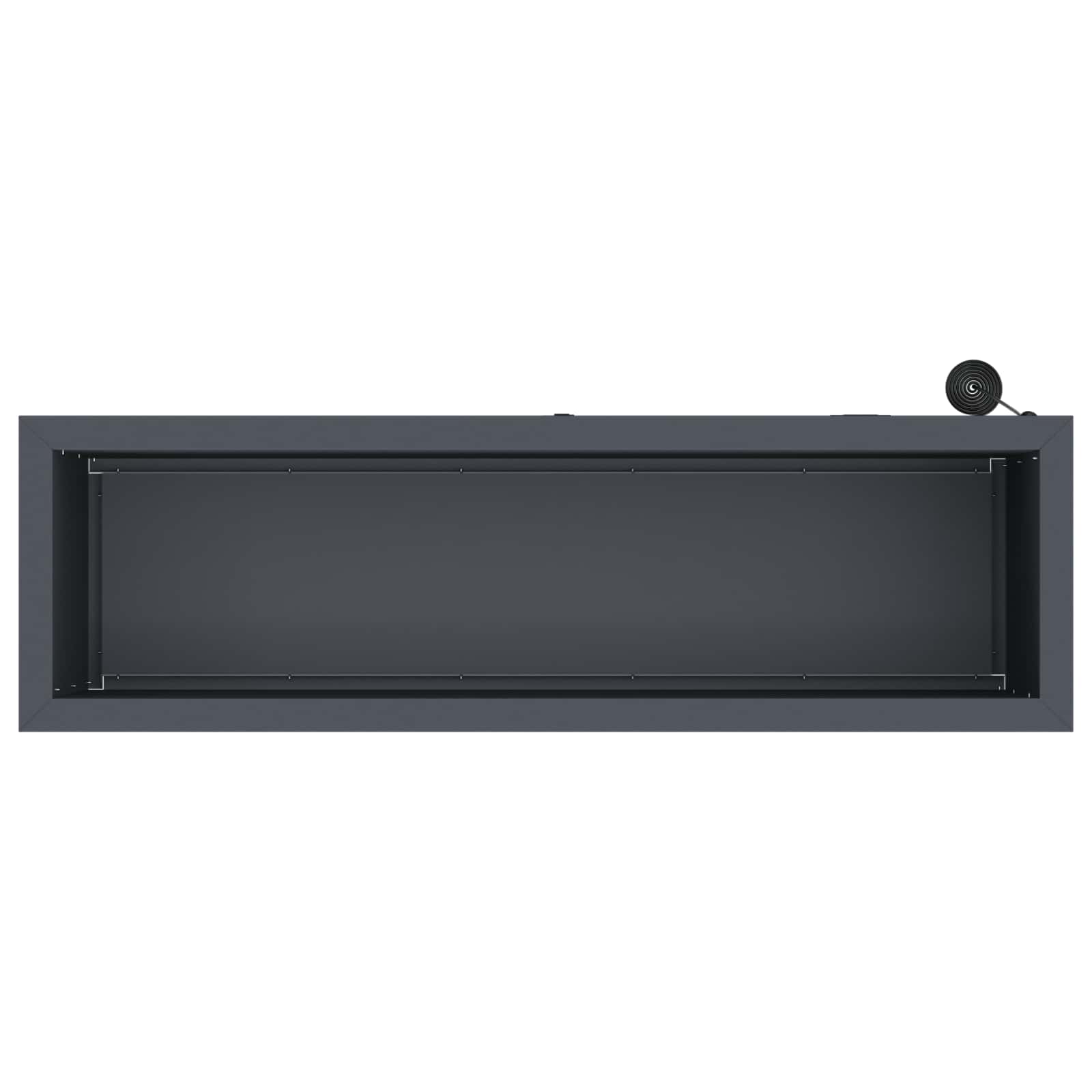 Ζαρντινιέρα κήπου με LED 2 τμχ. Ανθρακί 30 × 100 × 30 εκ Ατσάλι - Pakobazaar