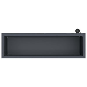 Ζαρντινιέρα κήπου με LED 2 τμχ. Ανθρακί 30 × 100 × 30 εκ Ατσάλι - Pakobazaar
