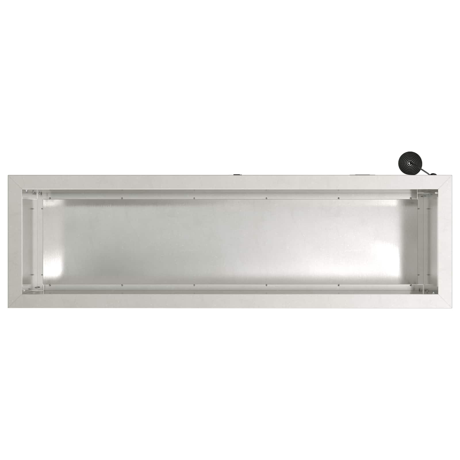 Ζαρντινιέρα κήπου με LED Ασημί 30 × 100 × 30 εκ
