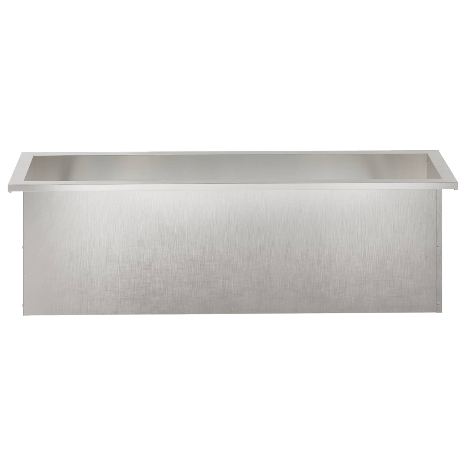 Ζαρντινιέρα κήπου με LED 2 τμχ. Ασημί 30 × 100 × 30 εκ. - Pakobazaar