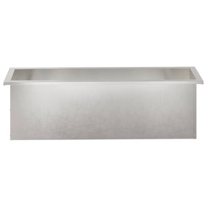 Ζαρντινιέρα κήπου με LED 2 τμχ. Ασημί 30 × 100 × 30 εκ. - Pakobazaar