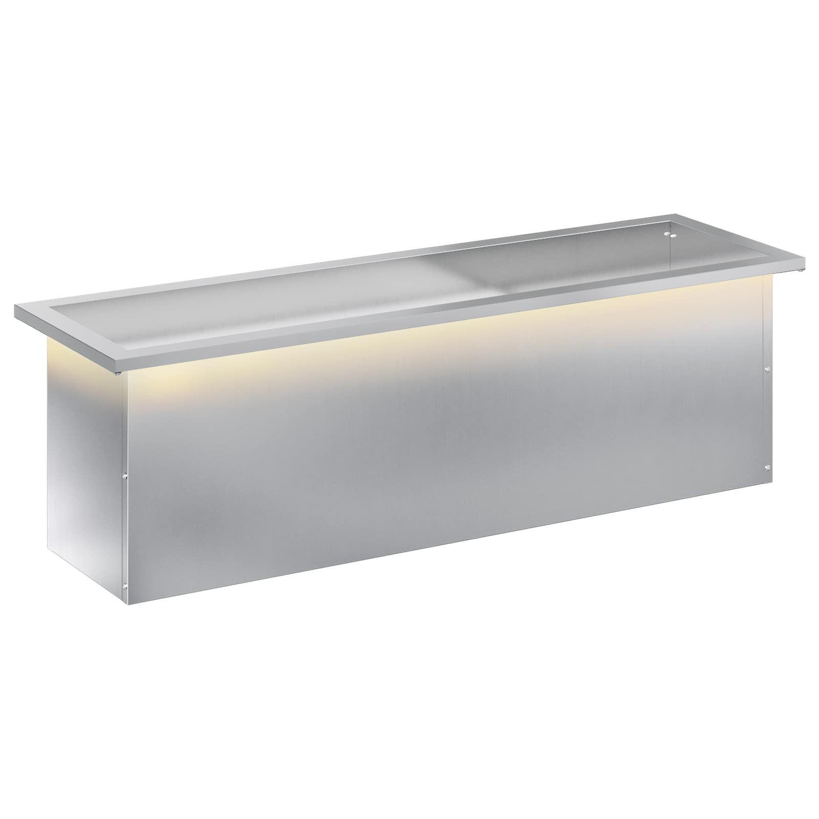 Ζαρντινιέρα κήπου με LED Ασημί 30 × 100 × 30 εκ - Pakobazaar