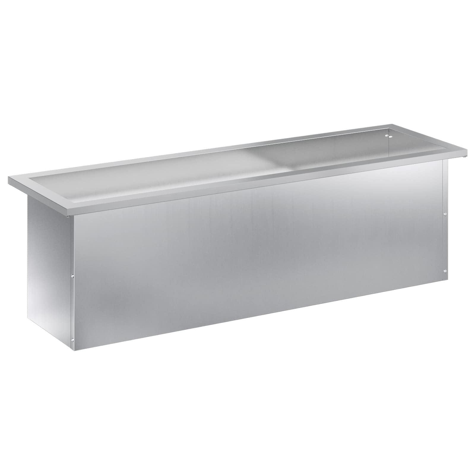 Ζαρντινιέρα κήπου με LED Ασημί 30 × 100 × 30 εκ - Pakobazaar