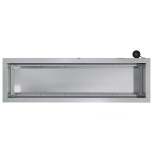 Ζαρντινιέρα κήπου με LED Ασημί 30 × 100 × 30 εκ - Pakobazaar