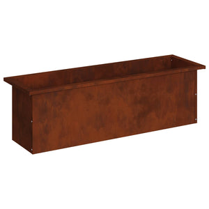 Ζαρντινιέρα κήπου με LED Σκ rusty 30 × 100 × 30 εκ - Pakobazaar