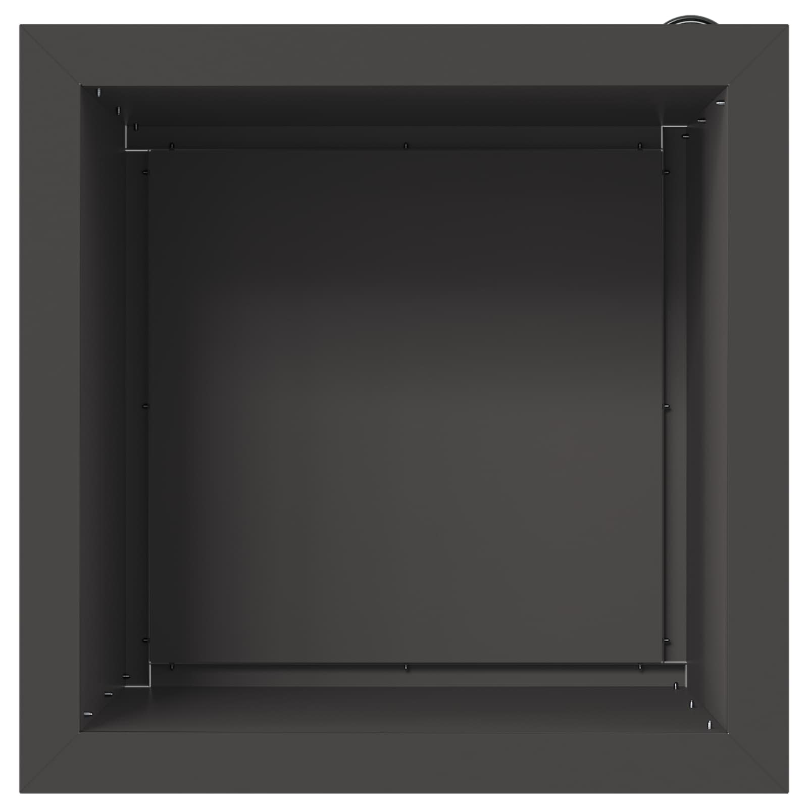 Ζαρντινιέρα κήπου με LED Μαύρο 40 x 40 x 40 cm Ατσάλι - Pakobazaar