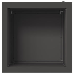 Ζαρντινιέρα κήπου με LED 2 τμχ. Μαύρο 40 x 40 x 40 cm Ατσάλι