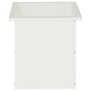 Ζαρντινιέρα κήπου με LED 2 τμχ. Λευκό 40 x 40 x 40 cm Ατσάλι - Pakobazaar
