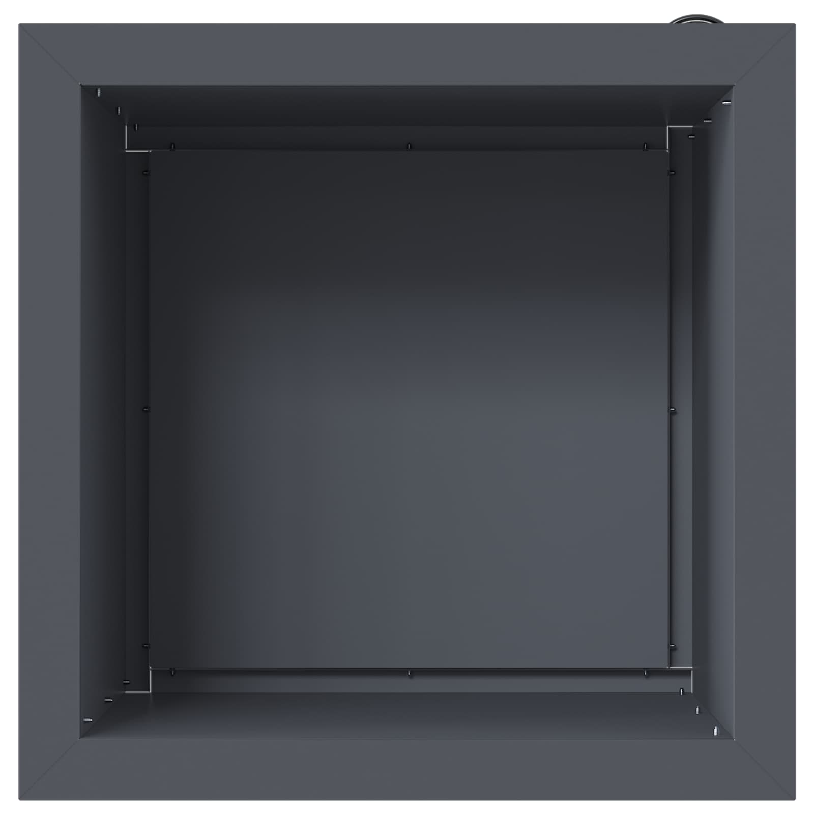 Ζαρντινιέρα κήπου με LED Ανθρακί 40 x 40 x 40 cm Ατσάλι - Pakobazaar