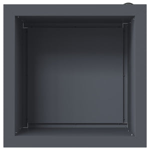 Ζαρντινιέρα κήπου με LED Ανθρακί 40 x 40 x 40 cm Ατσάλι - Pakobazaar