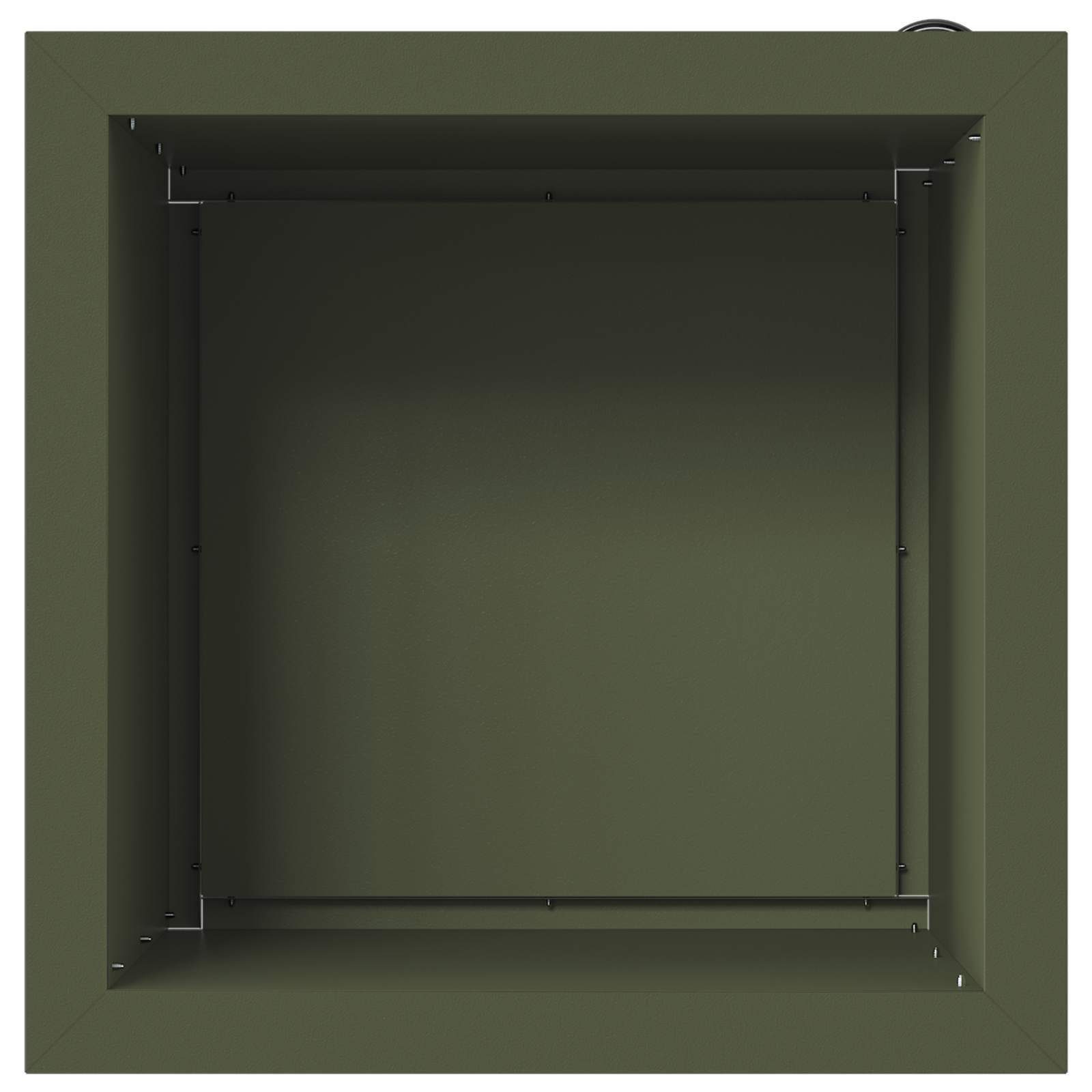 Ζαρντινιέρα κήπου με LED 2 τμχ. Λαδί 40 x 40 x 40 cm Ατσάλι