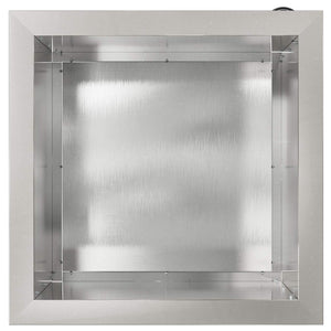 Ζαρντινιέρα κήπου με LED 2 τμχ. Ασημί 40 x 40 x 40 cm - Pakobazaar