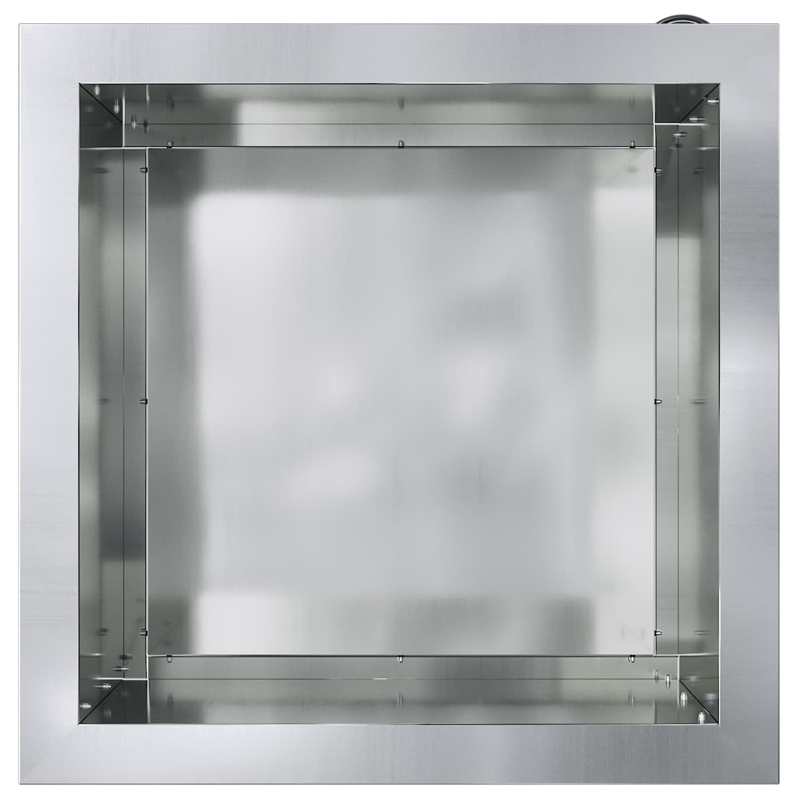 Ζαρντινιέρα κήπου με LED Ασημί 40 x 40 x 40 cm