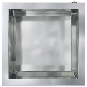 Ζαρντινιέρα κήπου με LED Ασημί 40 x 40 x 40 cm