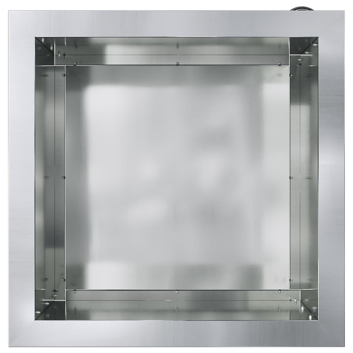 Ζαρντινιέρα κήπου με LED 2 τμχ. Ασημί 40 x 40 x 40 cm - Pakobazaar