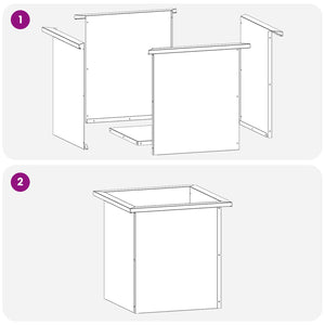 Ζαρντινιέρα κήπου με LED Σκ rusty 40 x 40 x 40 cm - Pakobazaar