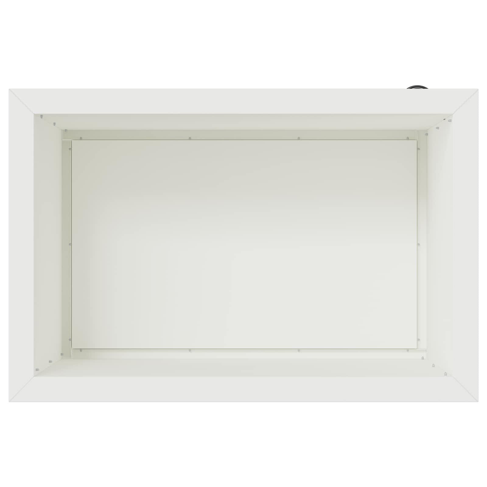 Ζαρντινιέρα κήπου με LED Λευκό 40 × 60 × 40 εκ Ατσάλι - Pakobazaar