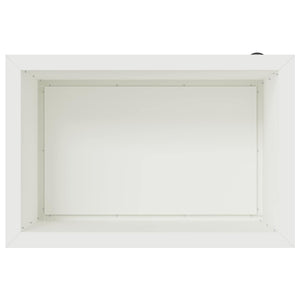 Ζαρντινιέρα κήπου με LED Λευκό 40 × 60 × 40 εκ Ατσάλι - Pakobazaar