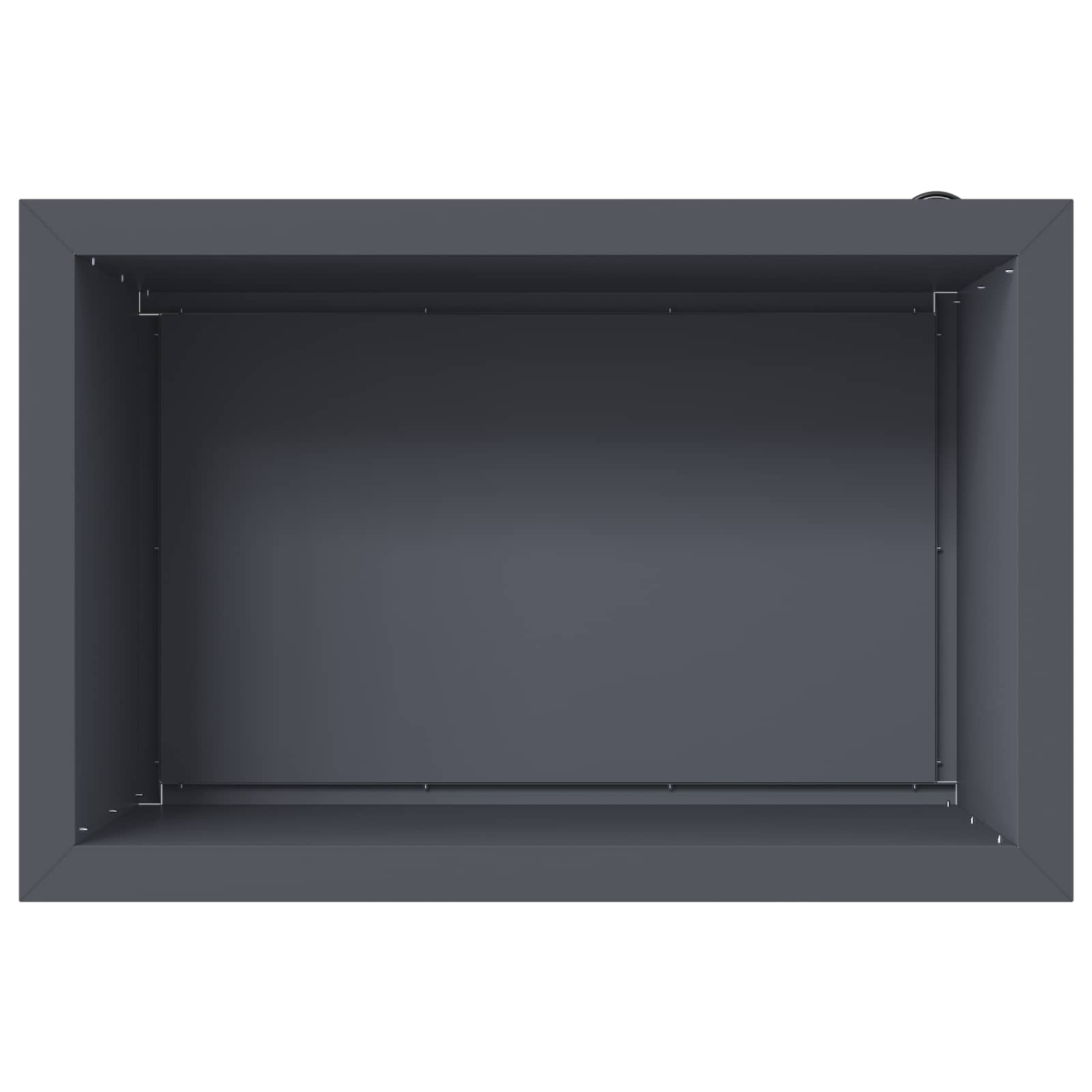 Ζαρντινιέρα κήπου με LED Ανθρακί 40 × 60 × 40 εκ Ατσάλι