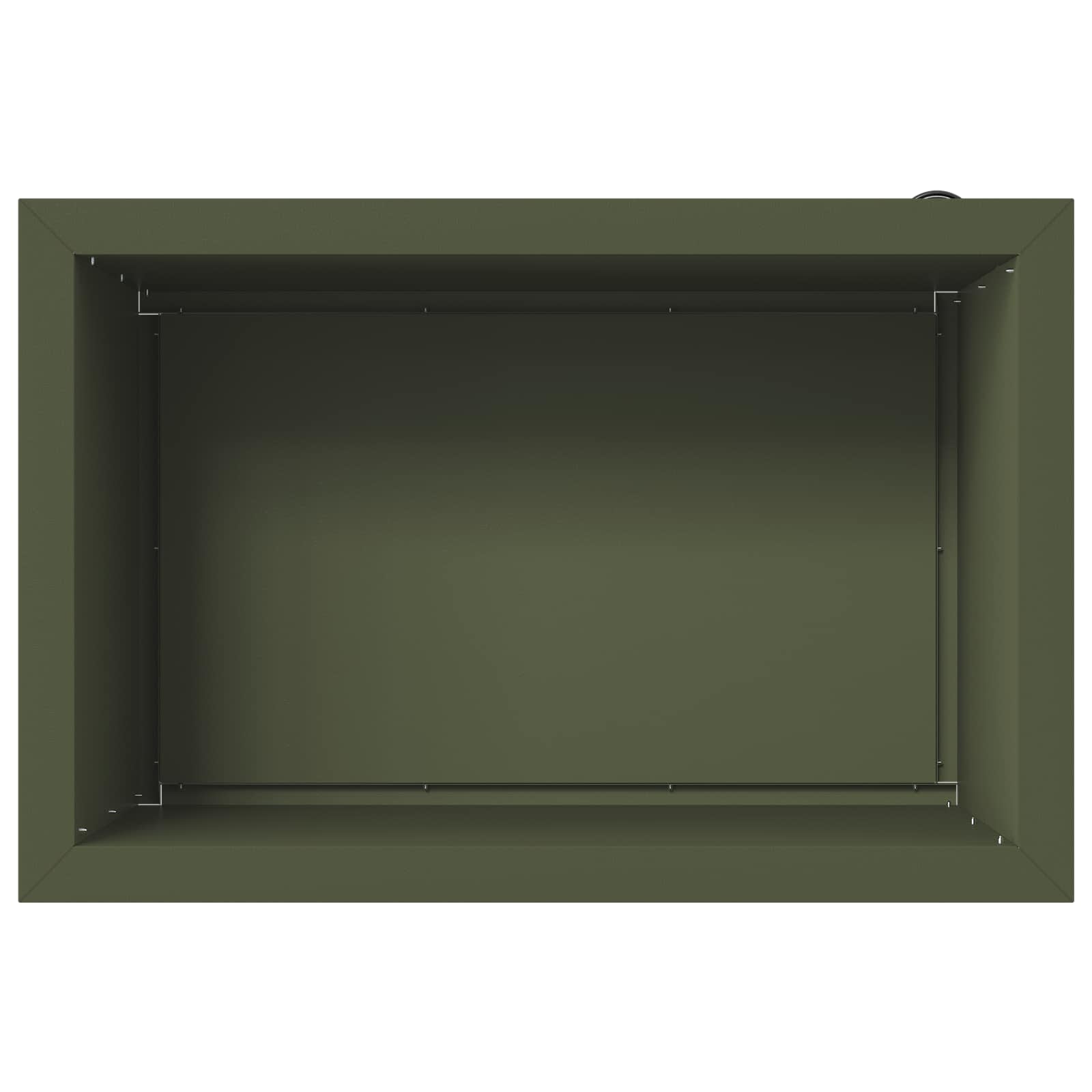 Ζαρντινιέρα κήπου με LED 2 τμχ. Λαδί 40 × 60 × 40 εκ Ατσάλι