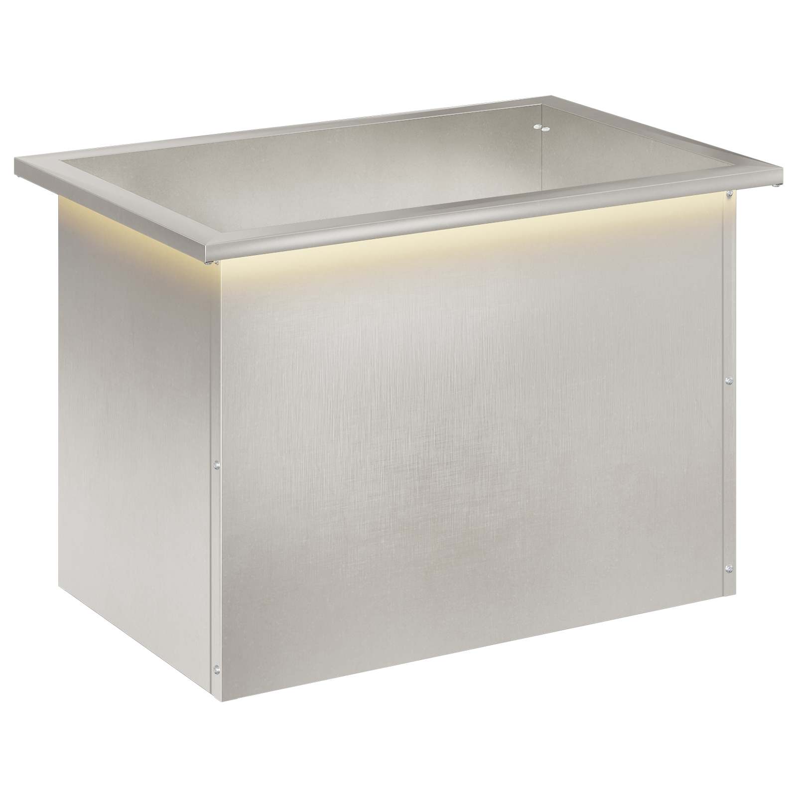 Ζαρντινιέρα κήπου με LED Ασημί 40 × 60 × 40 εκ - Pakobazaar