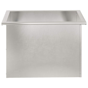 Ζαρντινιέρα κήπου με LED Ασημί 40 × 60 × 40 εκ - Pakobazaar
