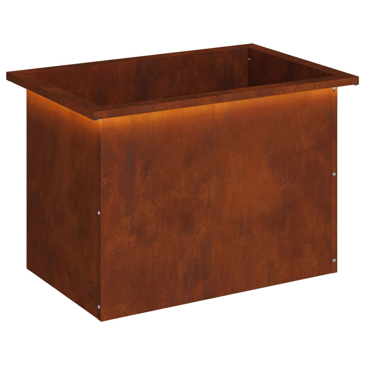 Ζαρντινιέρα κήπου με LED Σκ rusty 40 × 60 × 40 εκ - Pakobazaar