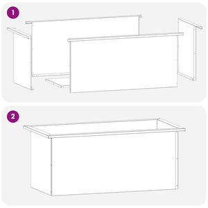 Ζαρντινιέρα κήπου με LED Μαύρο 40 x 80 x 40 cm Ατσάλι