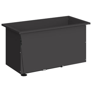 Ζαρντινιέρα κήπου με LED Μαύρο 40 x 80 x 40 cm Ατσάλι