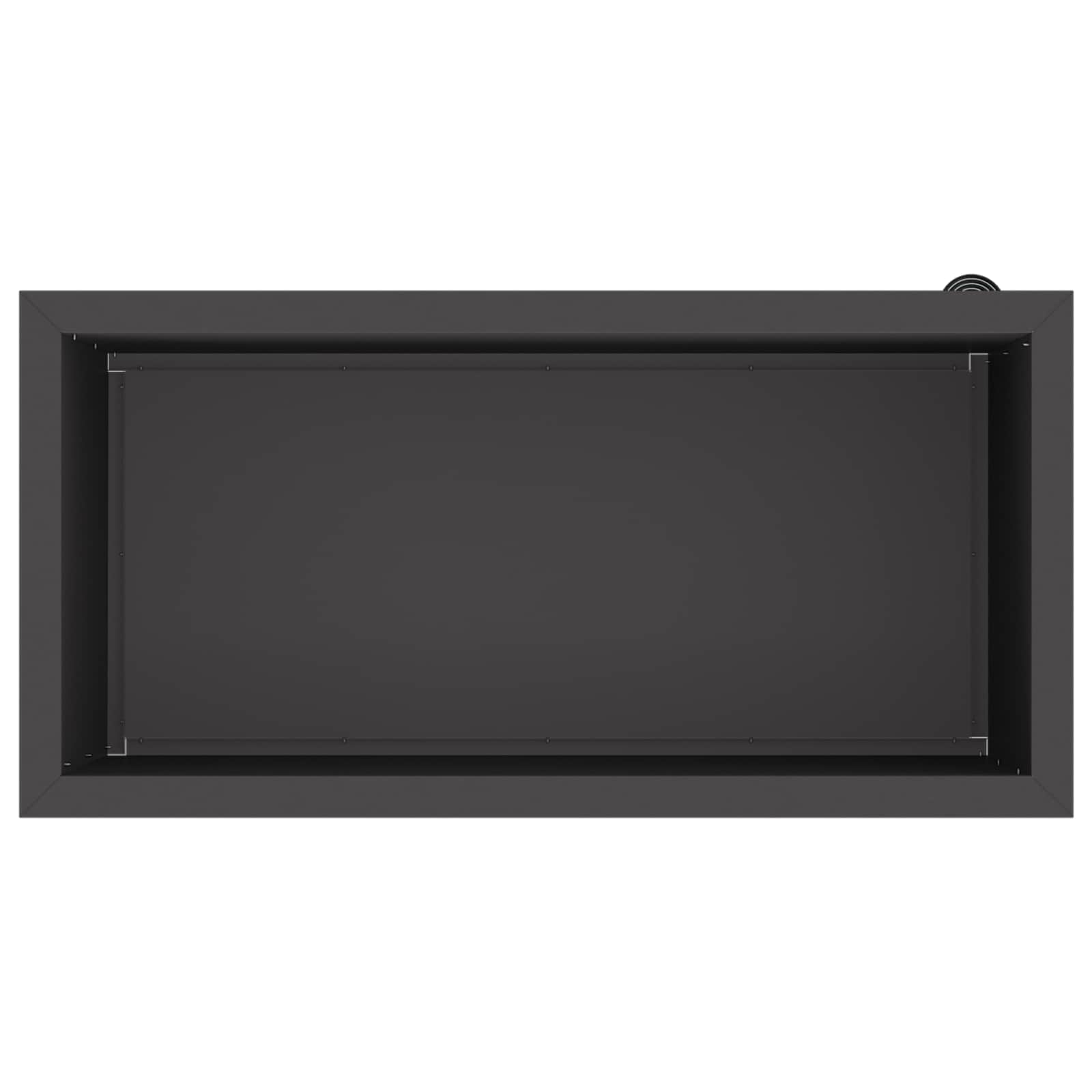 Ζαρντινιέρα κήπου με LED 2 τμχ. Μαύρο 40 x 80 x 40 cm Ατσάλι - Pakobazaar