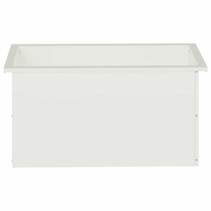 Ζαρντινιέρα κήπου με LED Λευκό 40 x 80 x 40 cm Ατσάλι