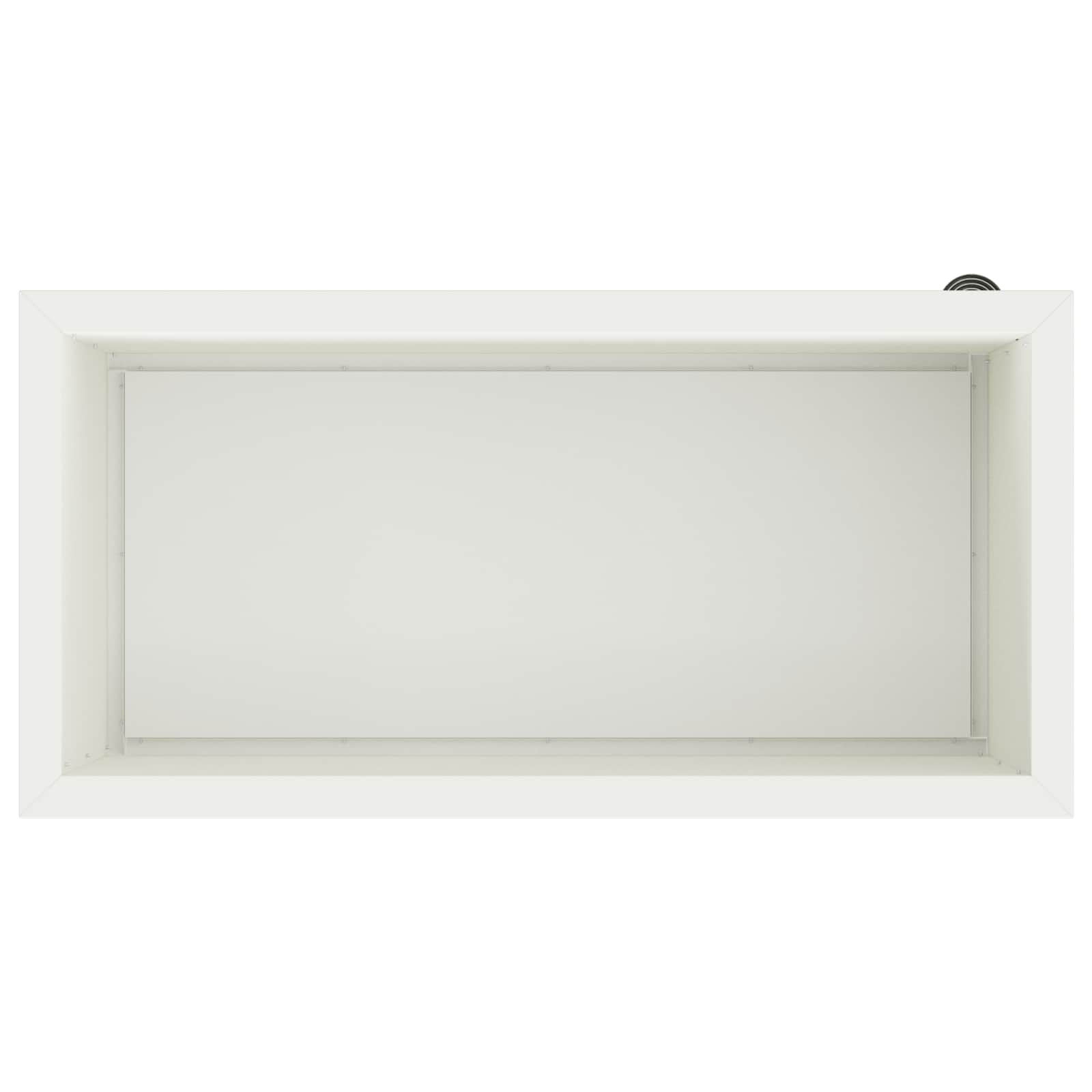 Ζαρντινιέρα κήπου με LED Λευκό 40 x 80 x 40 cm Ατσάλι