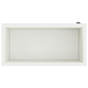 Ζαρντινιέρα κήπου με LED 2 τμχ. Λευκό 40 x 80 x 40 cm Ατσάλι