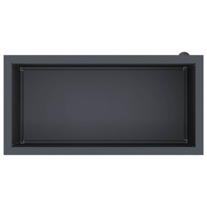 Ζαρντινιέρα κήπου με LED Ανθρακί 40 x 80 x 40 cm Ατσάλι - Pakobazaar