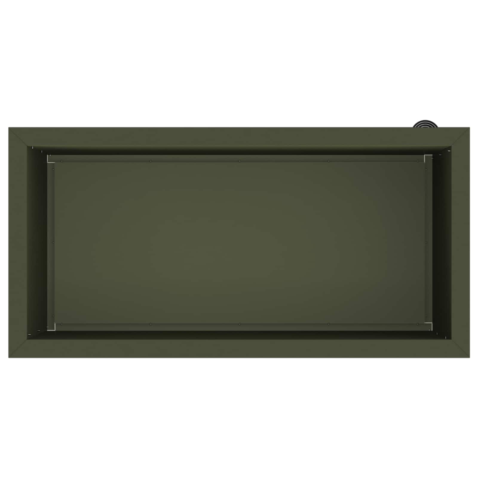 Ζαρντινιέρα κήπου με LED Λαδί 40 x 80 x 40 cm Ατσάλι