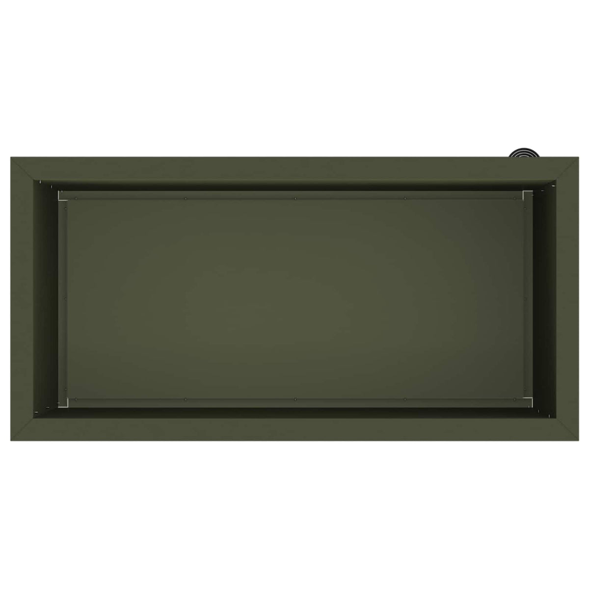 Ζαρντινιέρα κήπου με LED 2 τμχ. Λαδί 40 x 80 x 40 cm Ατσάλι - Pakobazaar