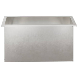 Ζαρντινιέρα κήπου με LED Ασημί 40 x 80 x 40 cm